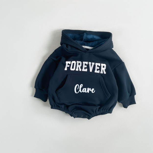 Personalized Baby Casual Sweatshirt Romper | CWBaby430