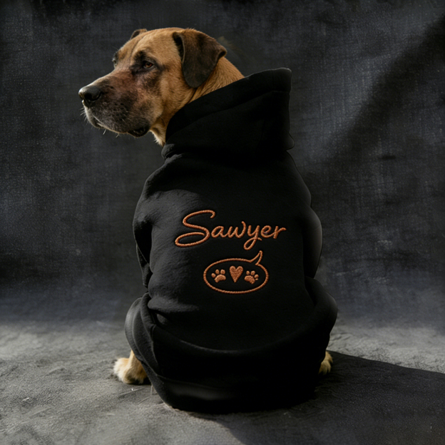 Personalized Embroidered Pet Comfortable Soft Hoodie | BKPet420
