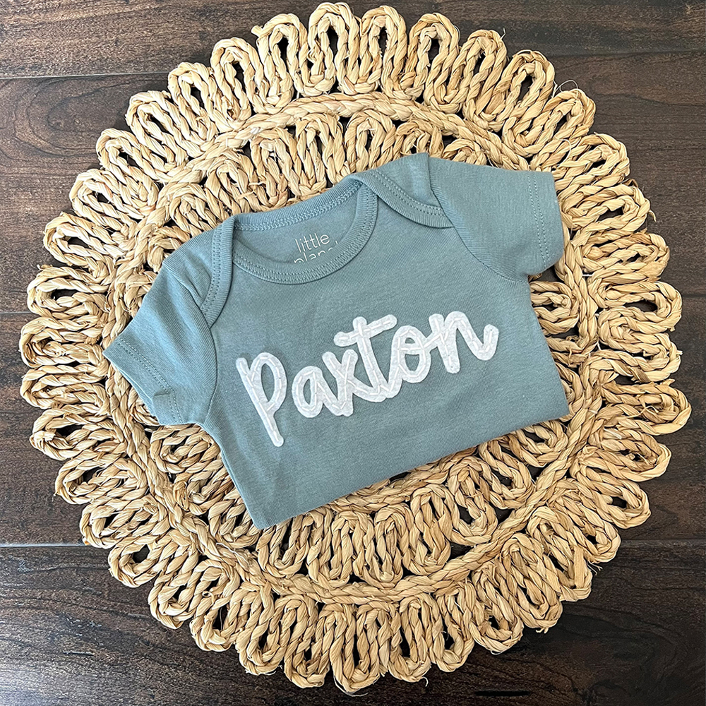 Personalized Hand-Embroidery Baby Cozy Soft Romper | inRomper27