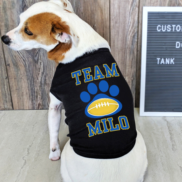 Personalized Football Team Pet Paw Soft Shirt | BKPet426