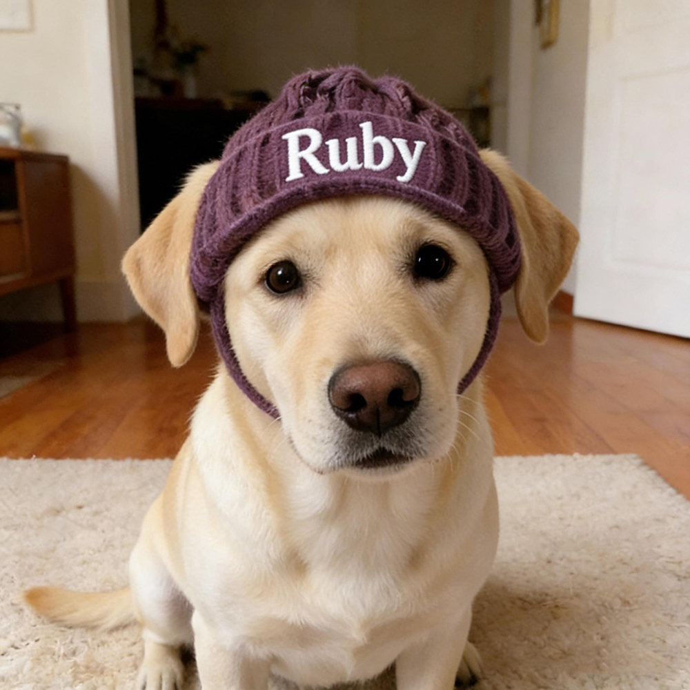Personalized Embroidered Pet Knit Beanie | BKPet433