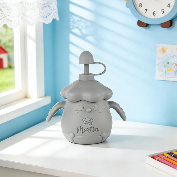 Personalised Baby Food Grade Sippy Silicone Cup | CWBaby450