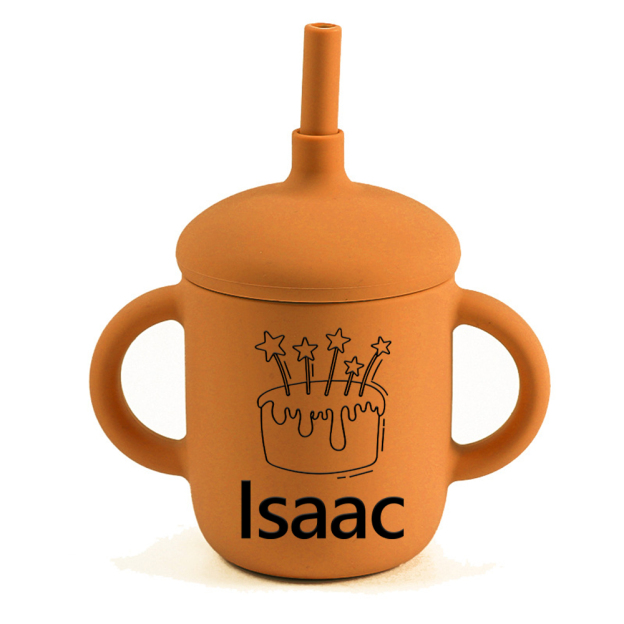 Personalised Baby Food Grade Sippy Silicone Cup | CWBaby443