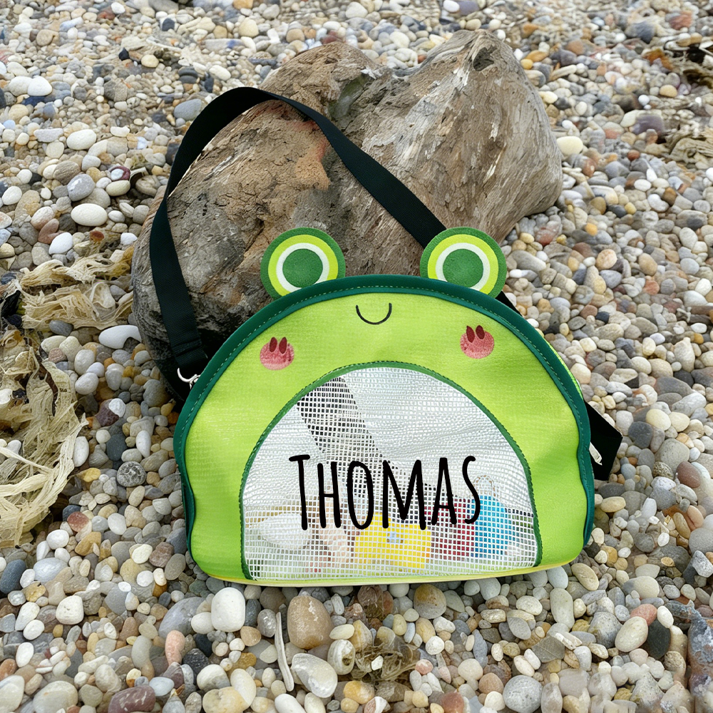 Personalized Cute Design Seashell Zipper Mesh Beach Bag | CWBeach223