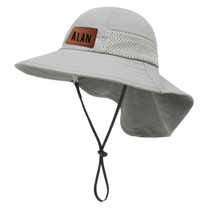 Personalized Leather Patch Bucket Hat for Comfort & Unique | CWBeach45