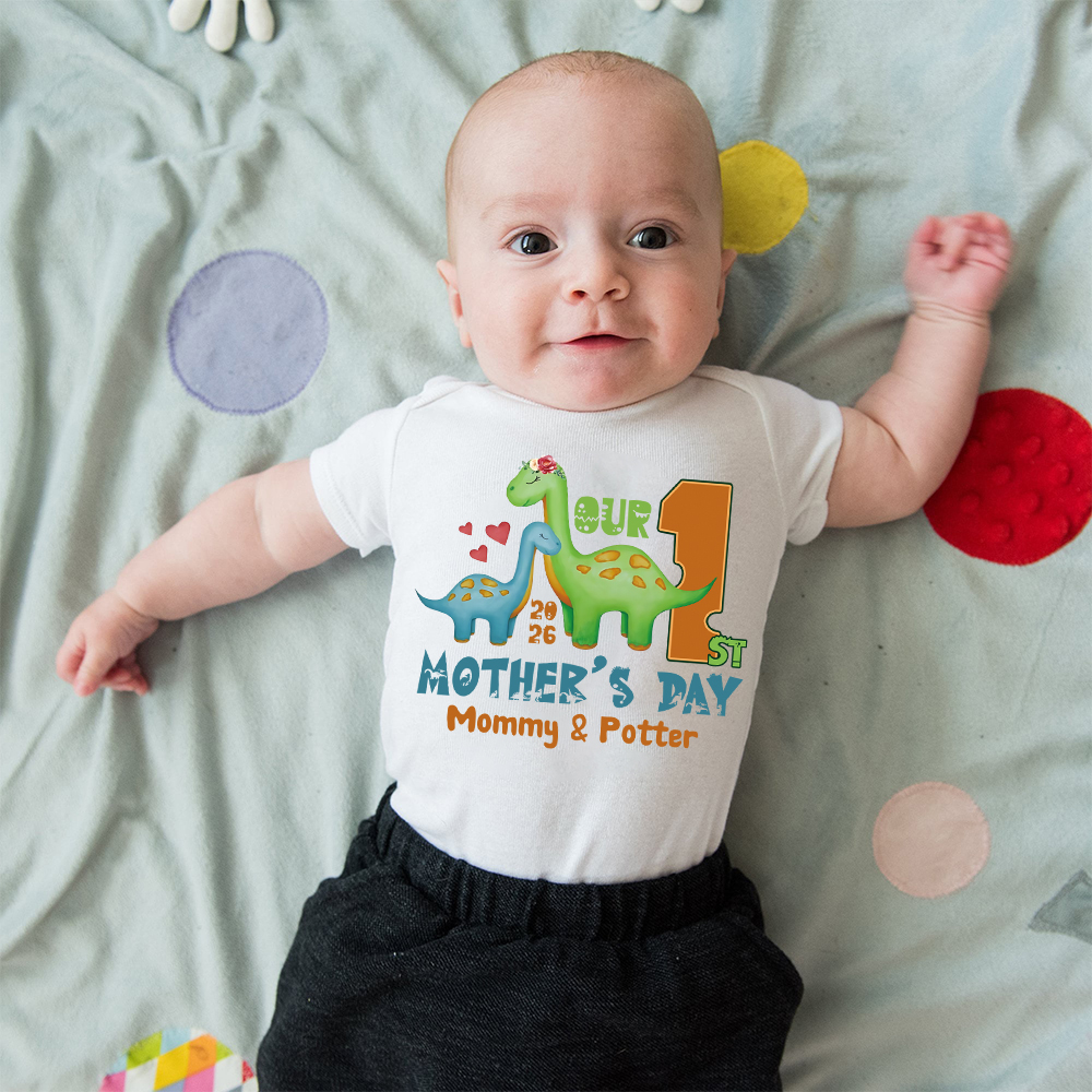 Personalized First Mother's Day Mommy and Baby Outfit | CWFamily130