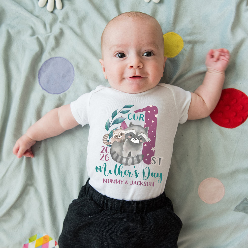 Personalized First Mother's Day Mommy and Baby Outfit | CWFamily131