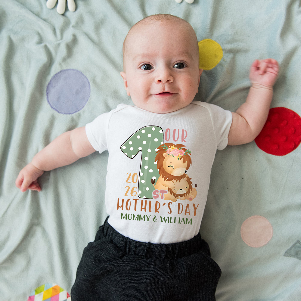 Personalized First Mother's Day Mommy and Baby Outfit | CWFamily132