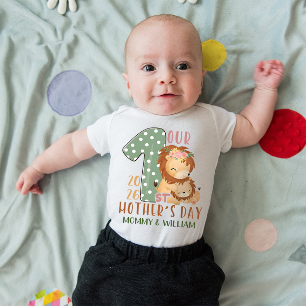 Personalized First Mother's Day Mommy and Baby Outfit | CWFamily132