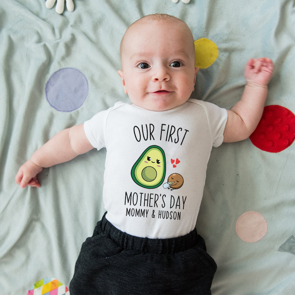 Personalized First Mother's Day Mommy and Baby Outfit | CWFamily143