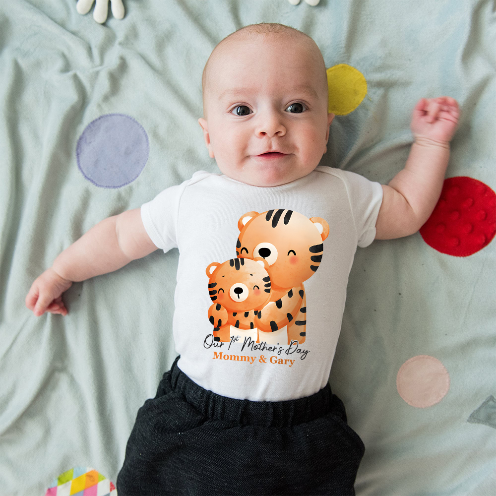 Personalized First Mother's Day Mommy and Baby Outfit | CWFamily147