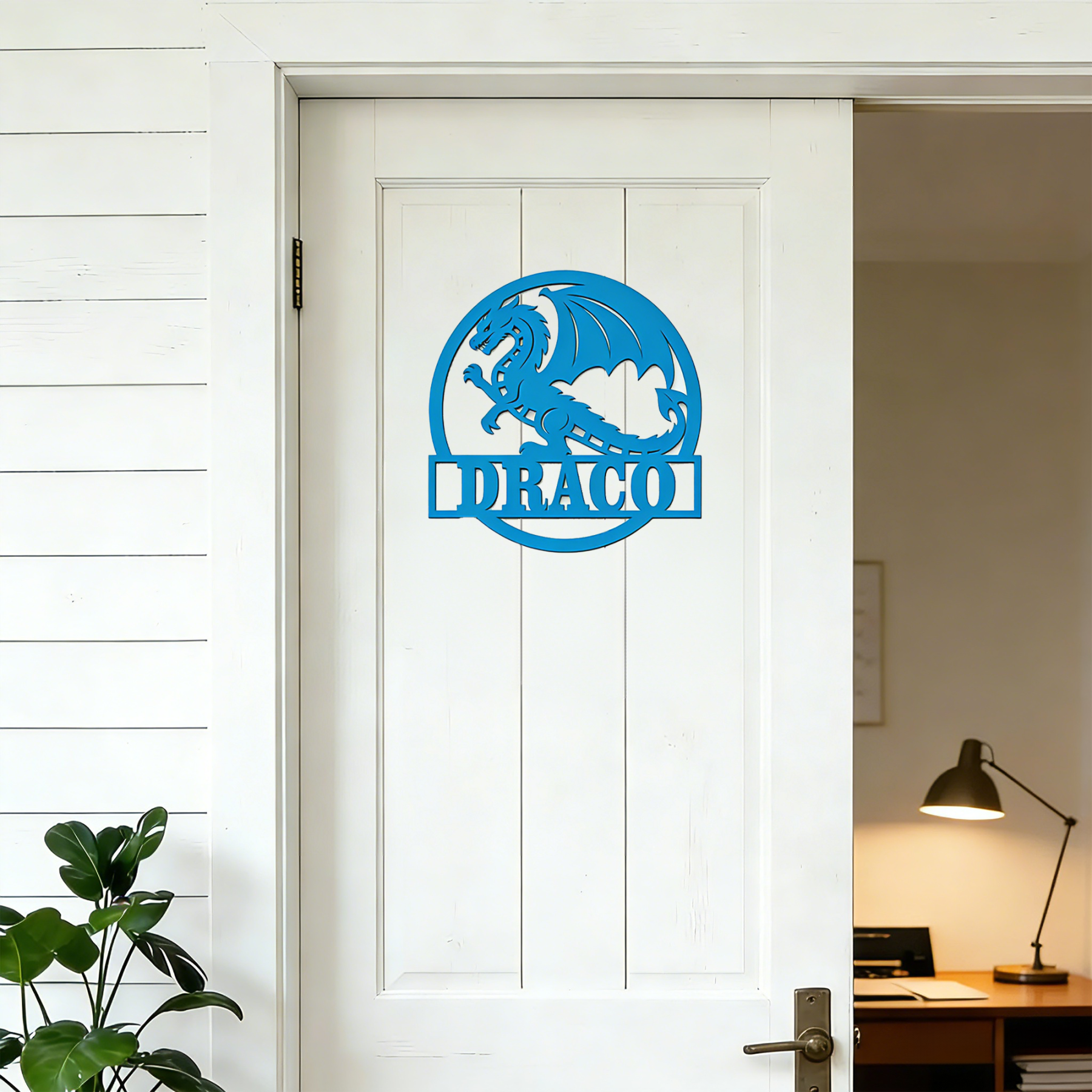Personalized Dinosaur Kid's Bedroom Door Name Sign | CWBaby464