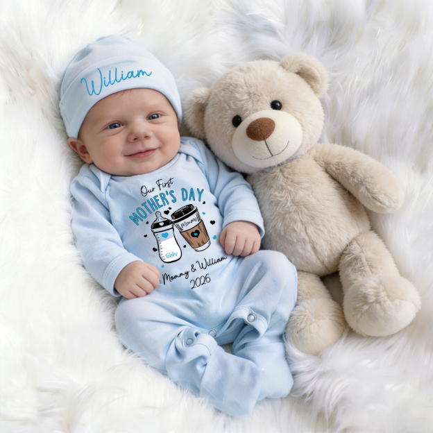 Personalized My First Mother's Day Baby Girl Coming Home Outfit | CWBaby454