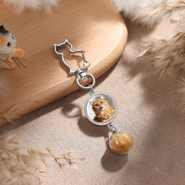 Personalized Pet Memorial Photo Glass Locket & Ashes Urn | BKPet455