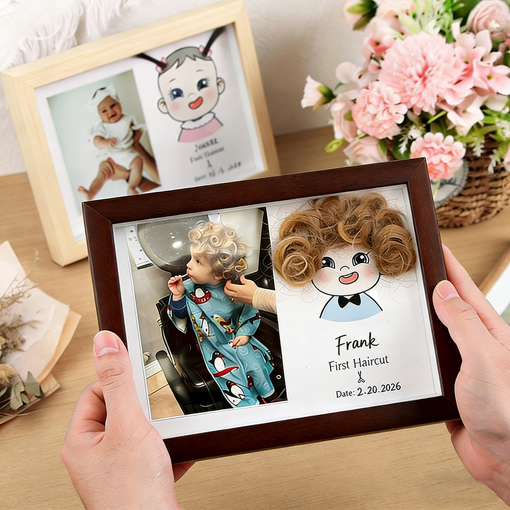 Personalized Wooden First Haircut Keepsake Frame | CWGift51