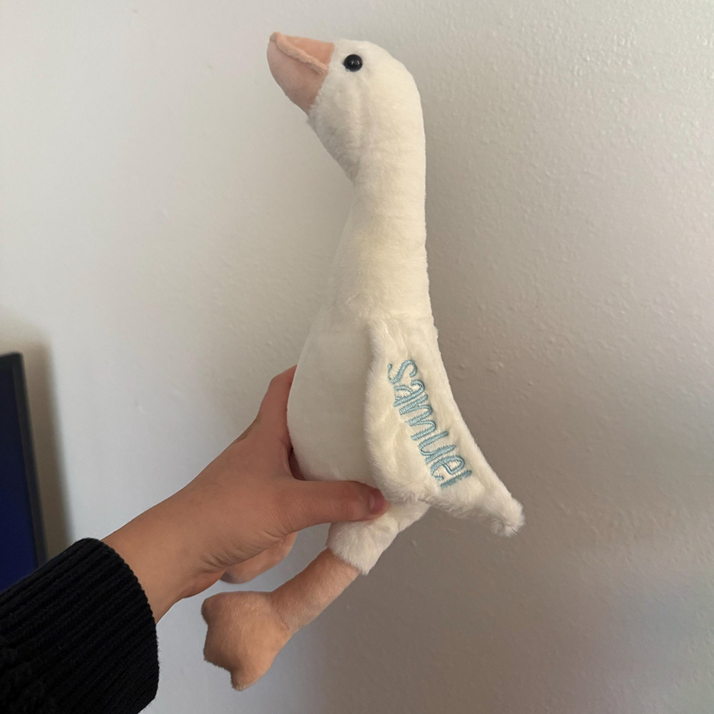 Personalized Embroidery Lovey Goose Plush Toy | CWToy181