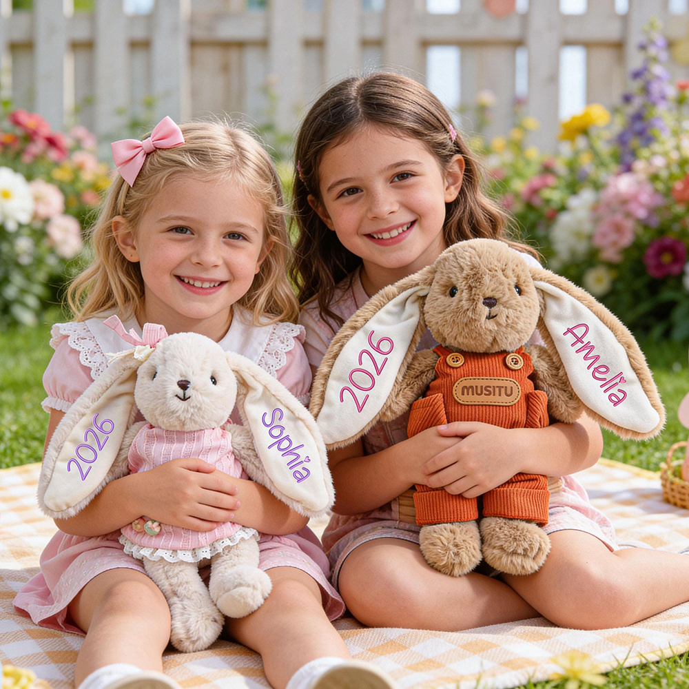 Personalized Comfortable Soft Bunny Plush Huggable Toy | CWToy183