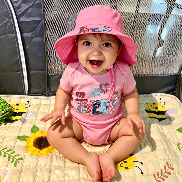 Personalized The 4th of July Bucket Hat & Romper/T-Shirt | CWBaby485