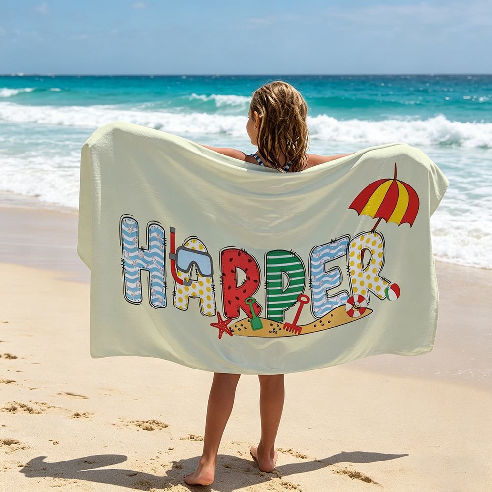 Personalized Lovely Kid Towel for Summer & Beach | CWTowel195