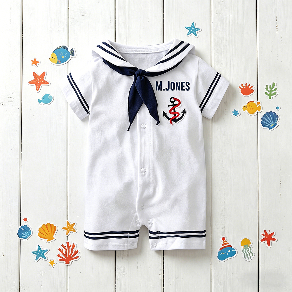 Personalize Adorable Baby Sailor Outfit | CWBaby486