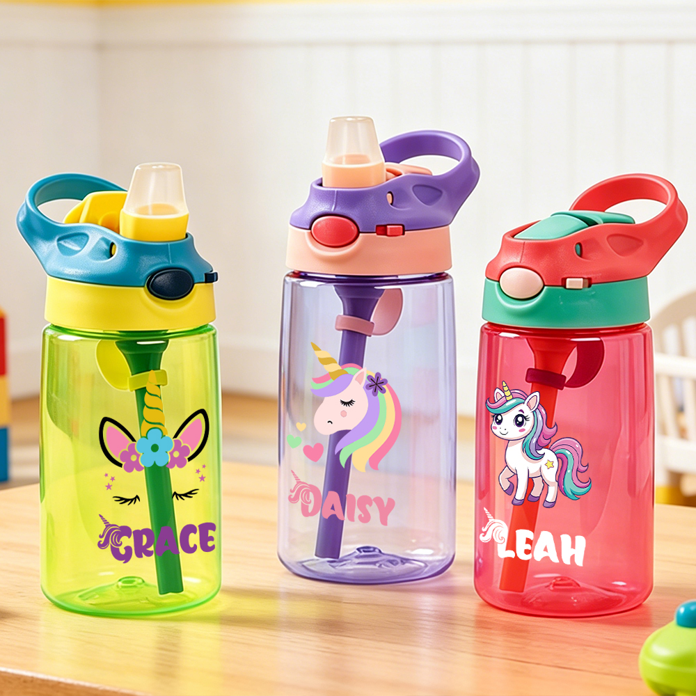 Personalised BPA Free 16oz Unicorn Kid Water Bottles | YouBottle99