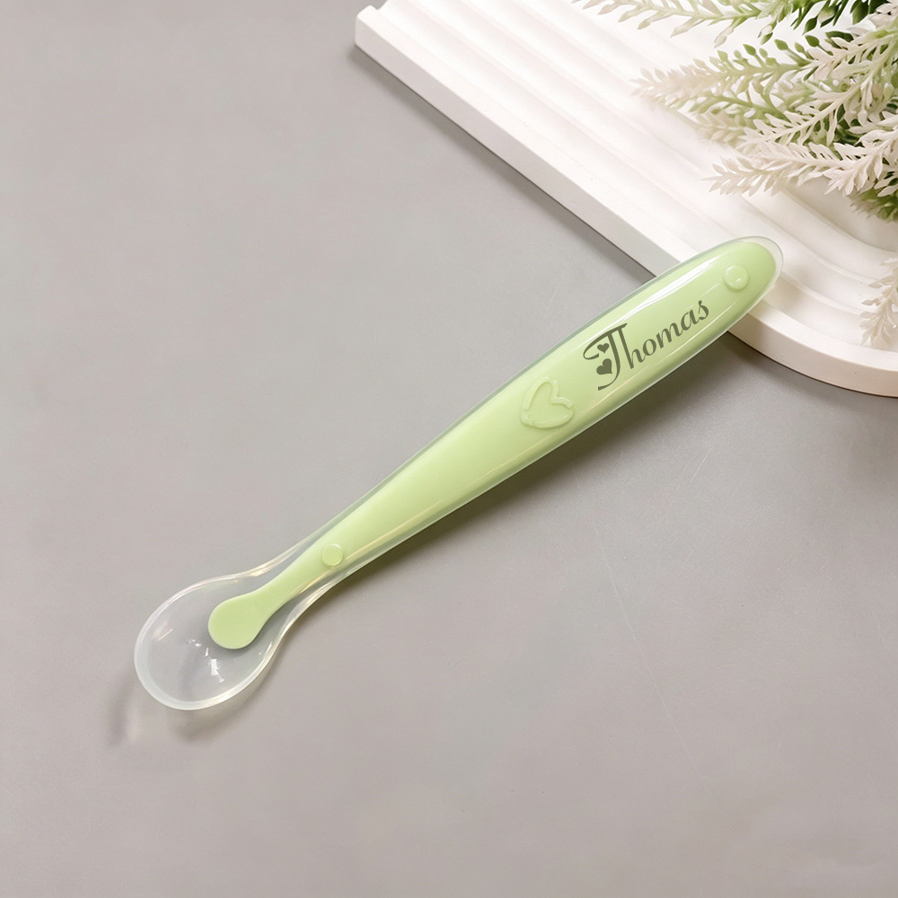 Personalised Baby Custom Silicone Feeding Spoon | CWBaby490