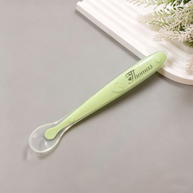 Personalised Baby Custom Silicone Feeding Spoon | CWBaby490