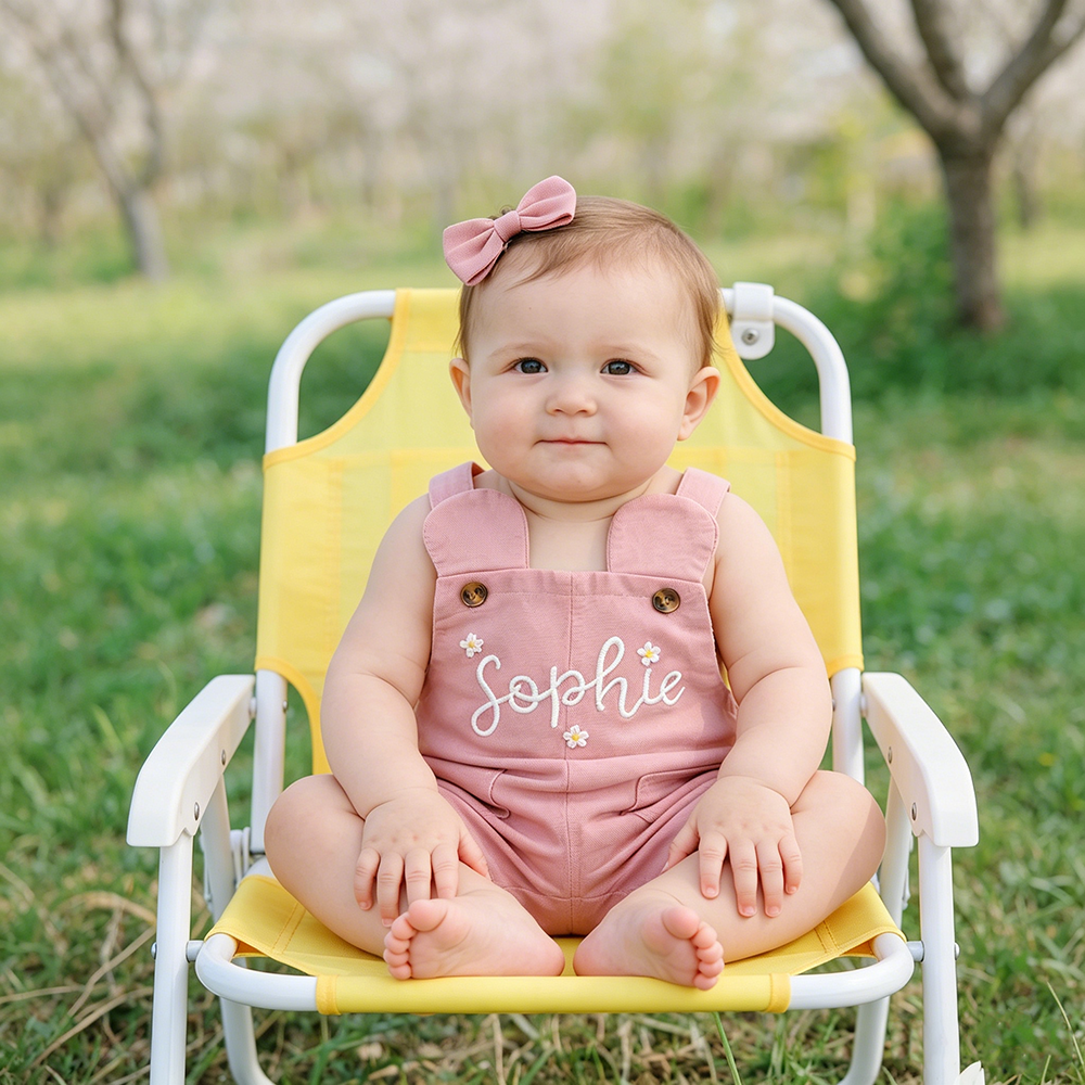 Personalized Hand Embroidered Baby Overall | CWBaby492