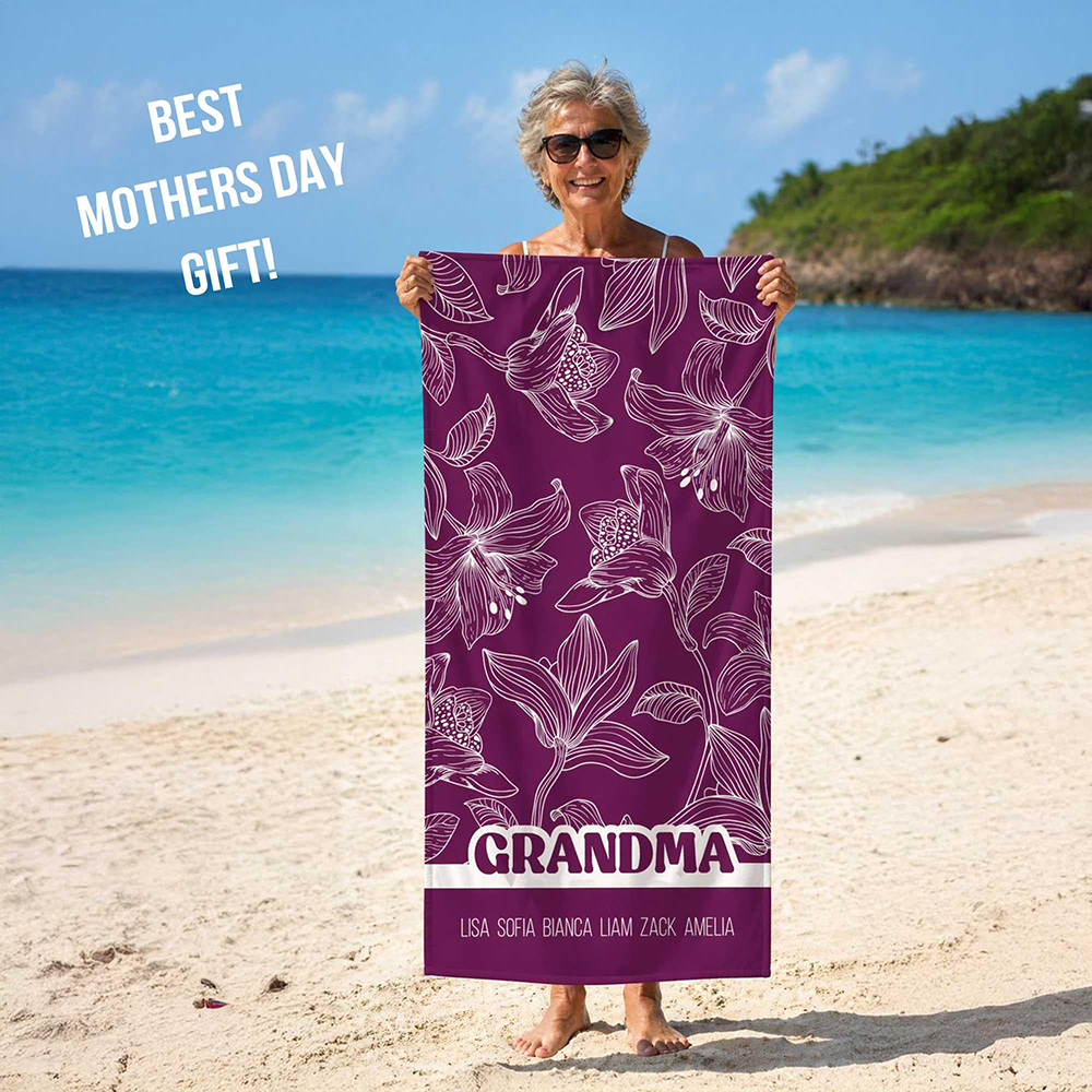 Personalized Grandma Towel for Summer & Beach | CWTowel197