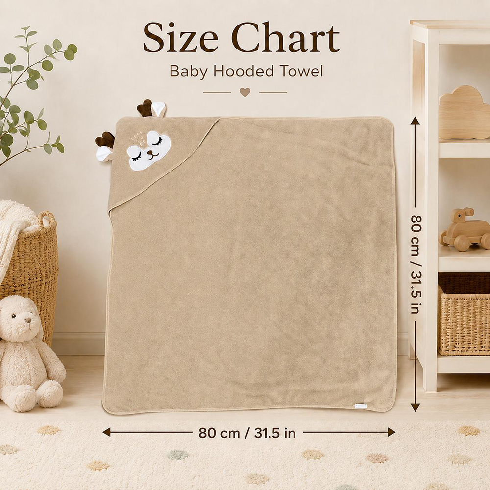 Personalized Embroidered Baby Animal Hooded Towel  | CWBaby502