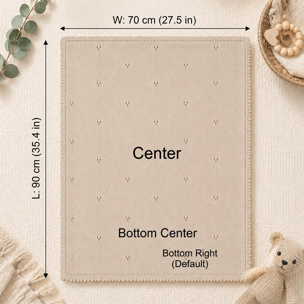 Personalized Embroidered Soft Crochet Baby Blanket | CWBaby505