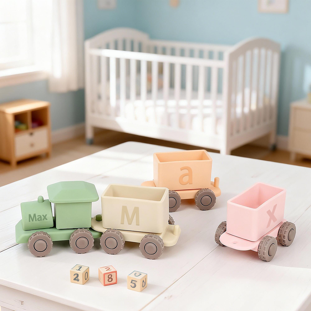 Personalized Kid Silicone Toy Train | CWToy195
