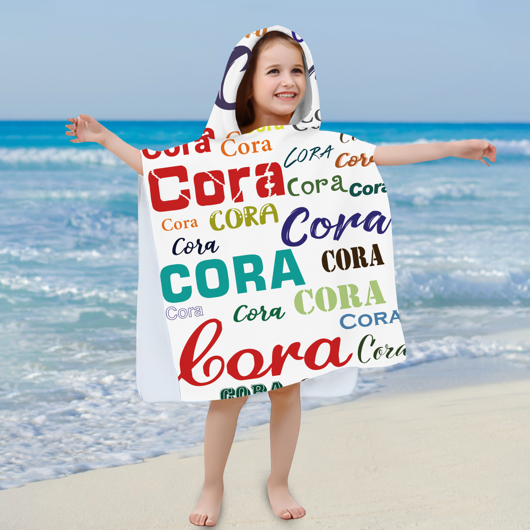 Personalized Hooded Beach Towel for Summer & Beach | CWHTowel23