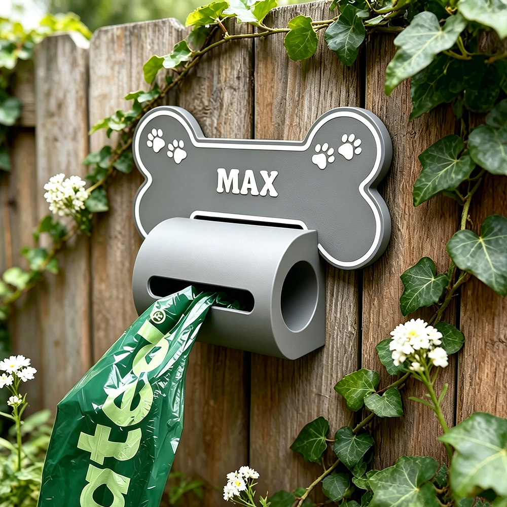 Personalized 3D Printed Outdoor Dog Poop Bag Dispenser | BKPet540