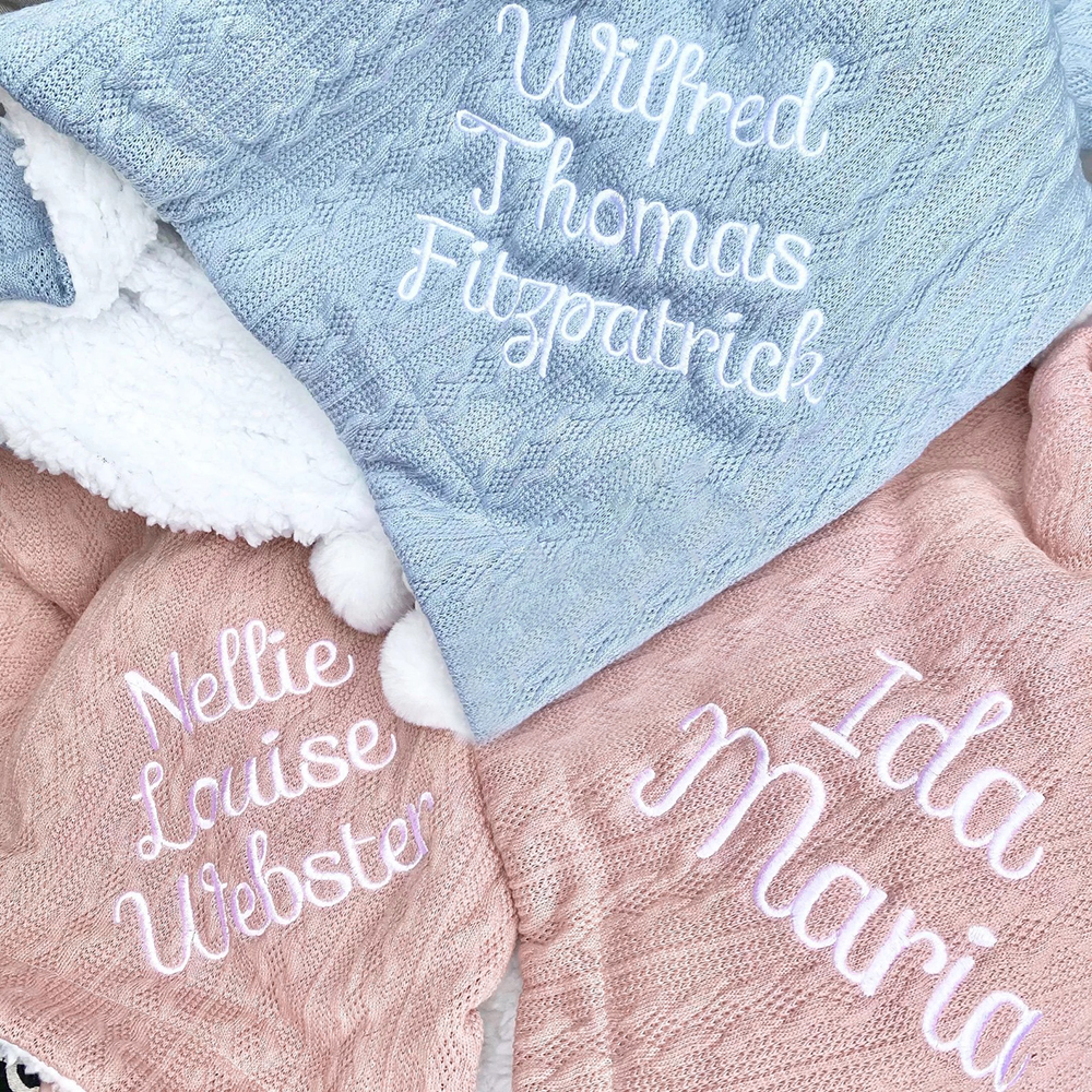 Personalized Embroidered Soft Fleece Baby Blanket | CWBaby80