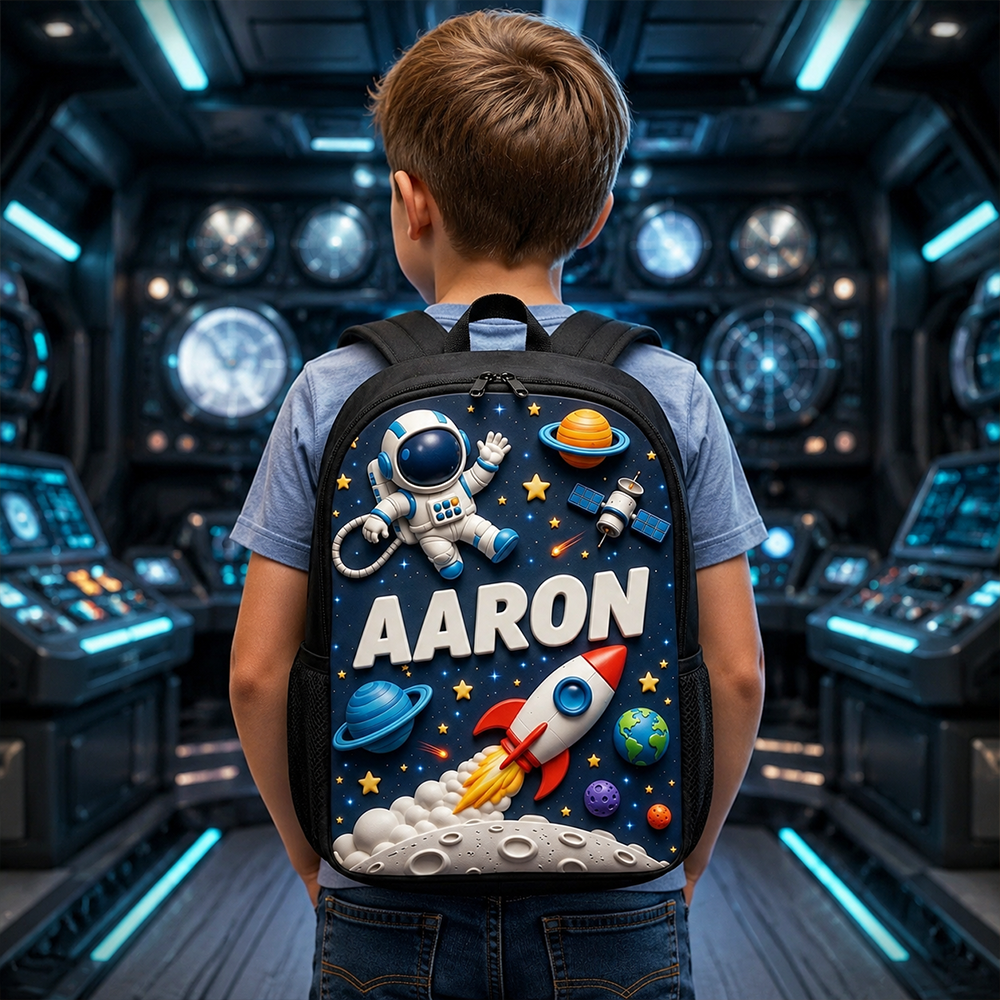 Personalized Kid Space Astronaut Backpack Set | CWPack382