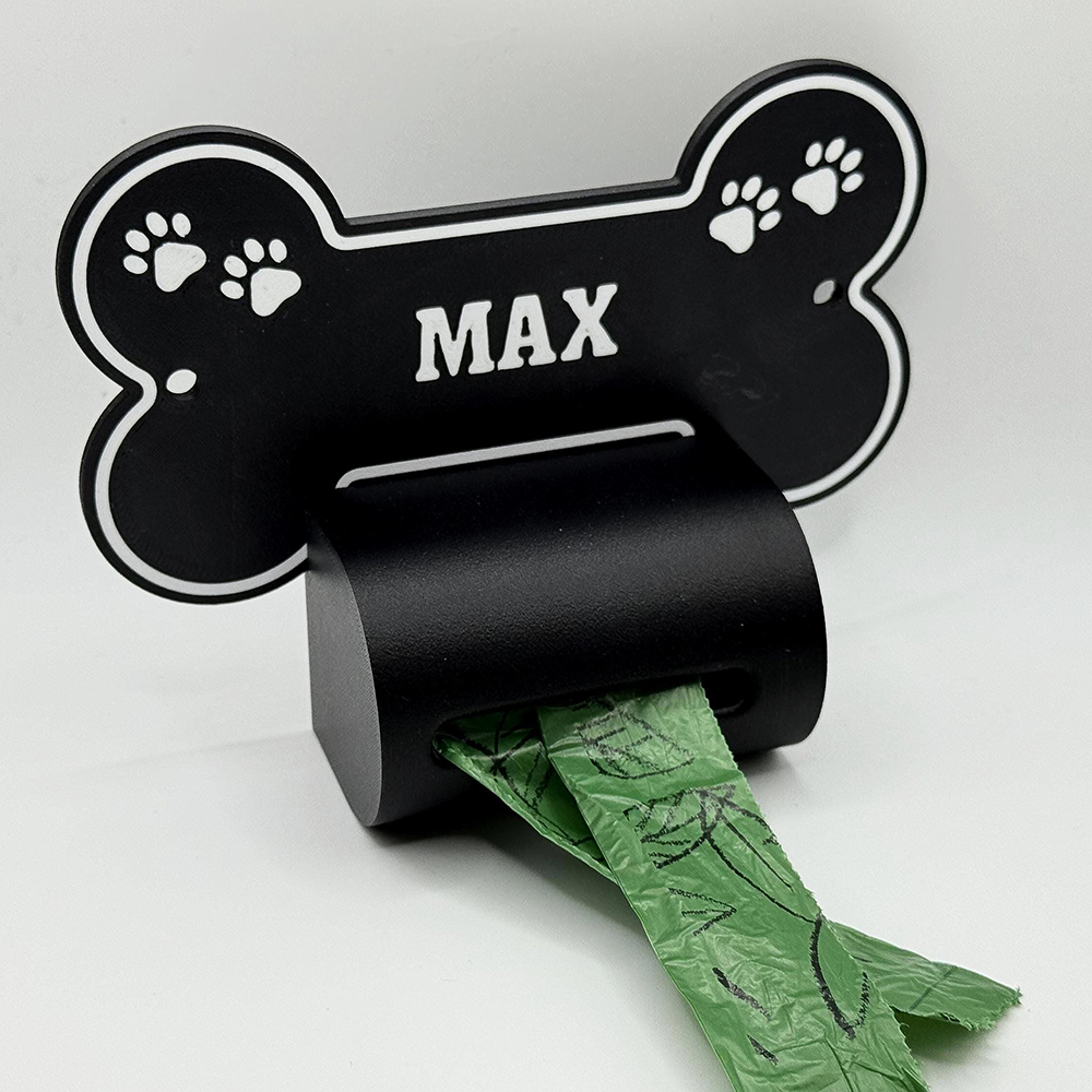 Personalized 3D Printed Outdoor Dog Poop Bag Dispenser | BKPet541