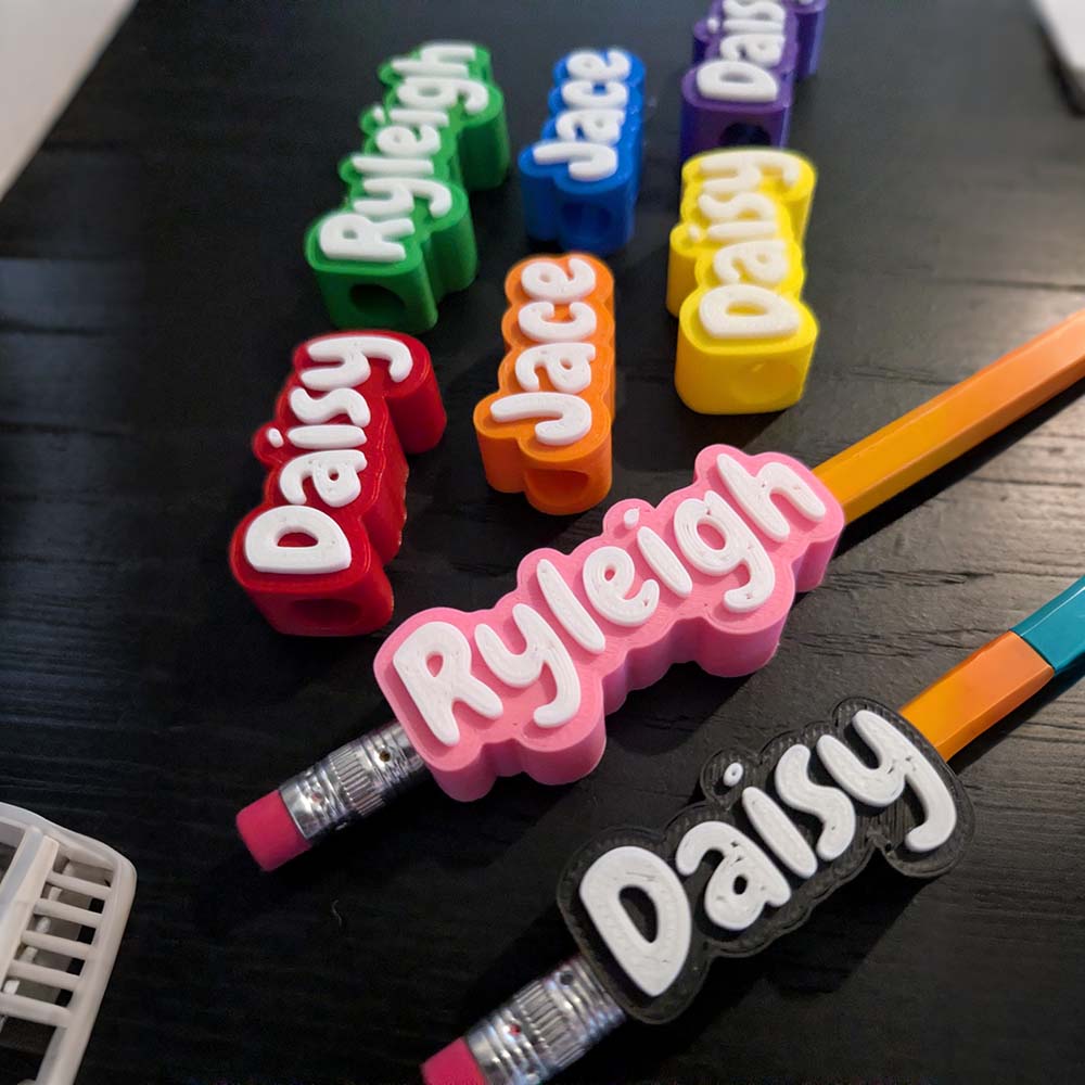 Personalized 3D Printed Kids Pencil Toppers | CWGift77