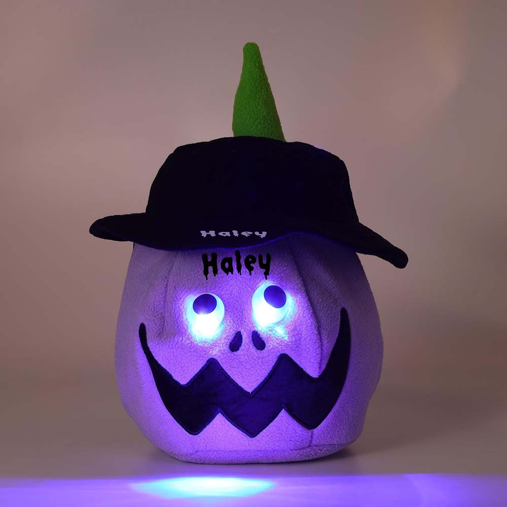 Personalized Halloween Light Up Pumpkin Tote Bag | CWHalloween87