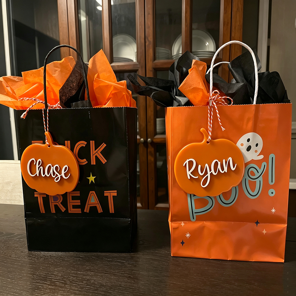 Personalized Halloween Name Boo Basket Tag | CWHalloween80