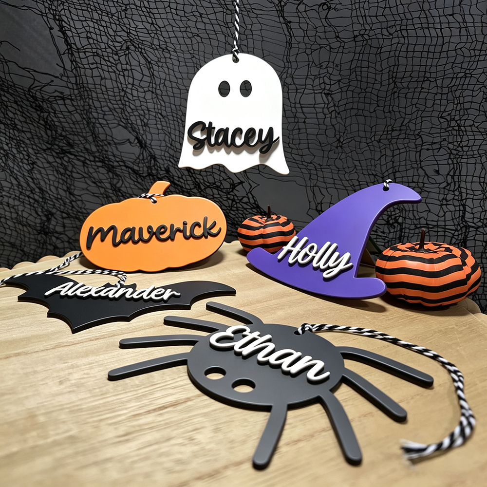 Personalized Halloween Name Boo Basket Tag | CWHalloween80