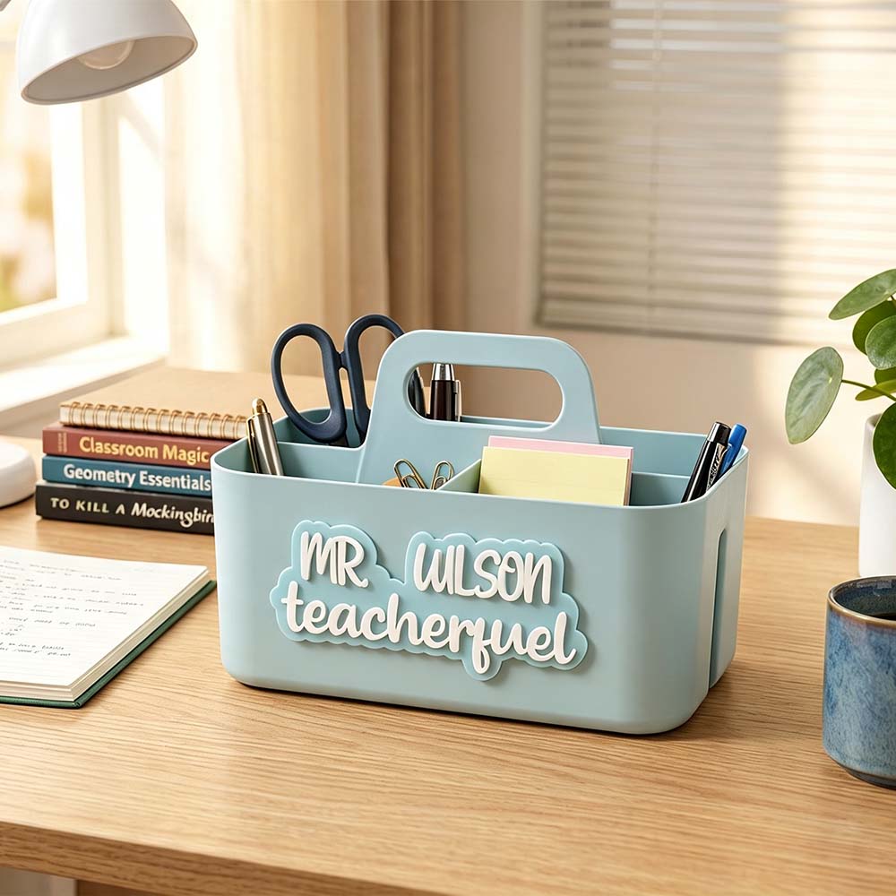 Personalized 3D Printed Teacher Desk Organiser | CWTeach15