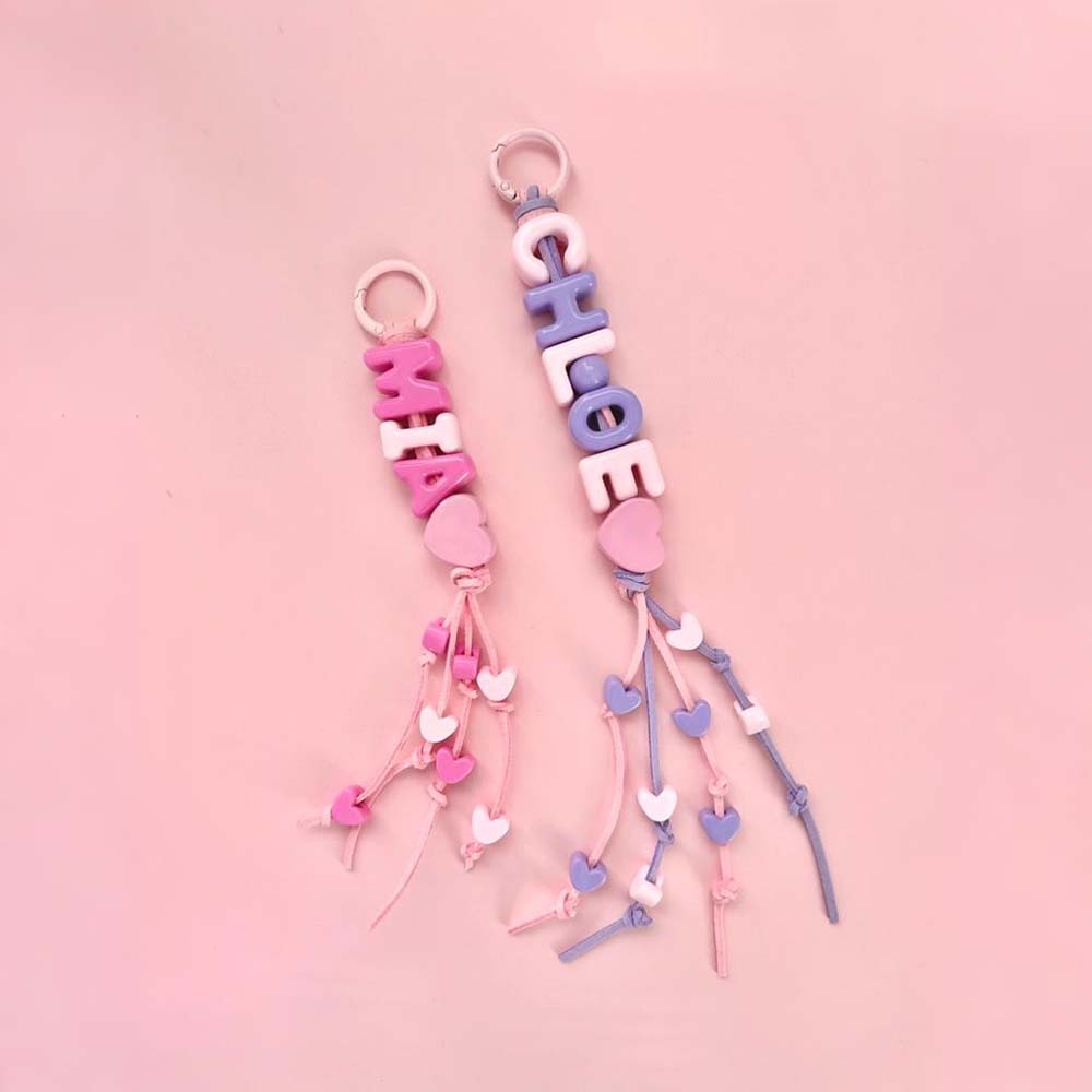 Personalized Colorful Name Letter Beaded Keychain | CWGift81