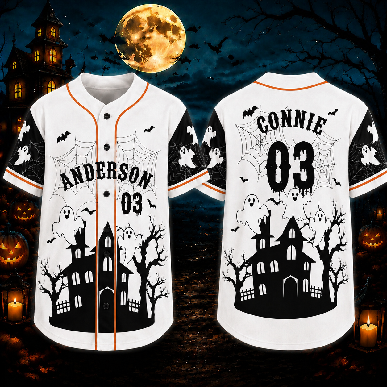 Personalized Halloween Button Up Baseball Jersey For Kid & Adult | CWHalloween111