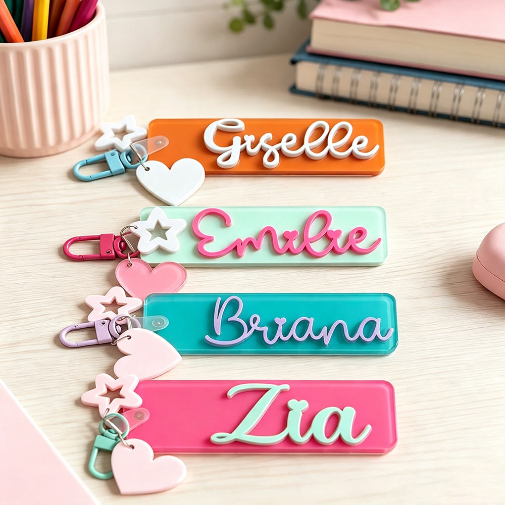 Personalized 3D Printed School Bag Name Tag | CWGift87
