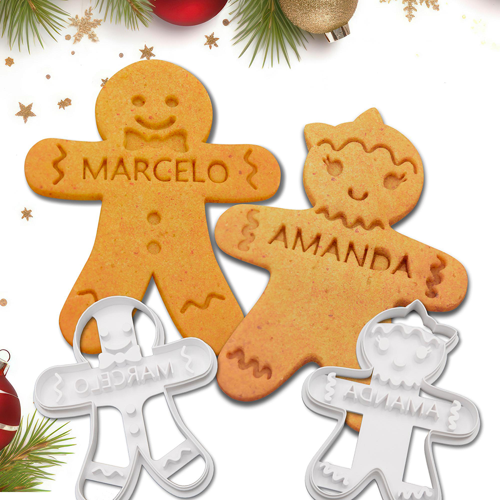 Personalized Christmas Gingerbread Cookie Cutter With Name | MCGift371