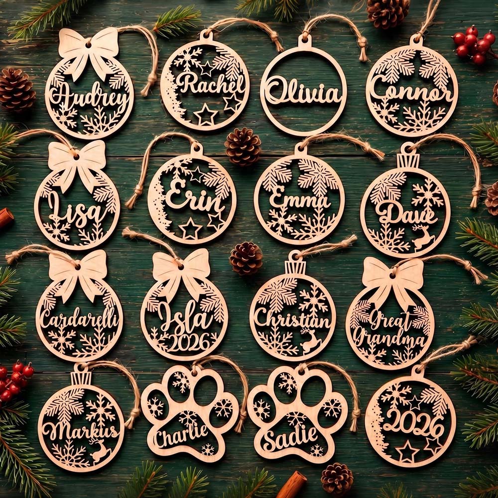 Personalized Wooden Christmas Ornaments | MCGift23