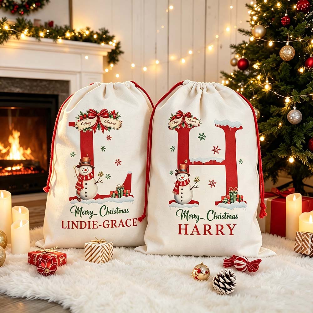 Personalized Monogram Christmas Santa Sack for Gifts | MCGift372