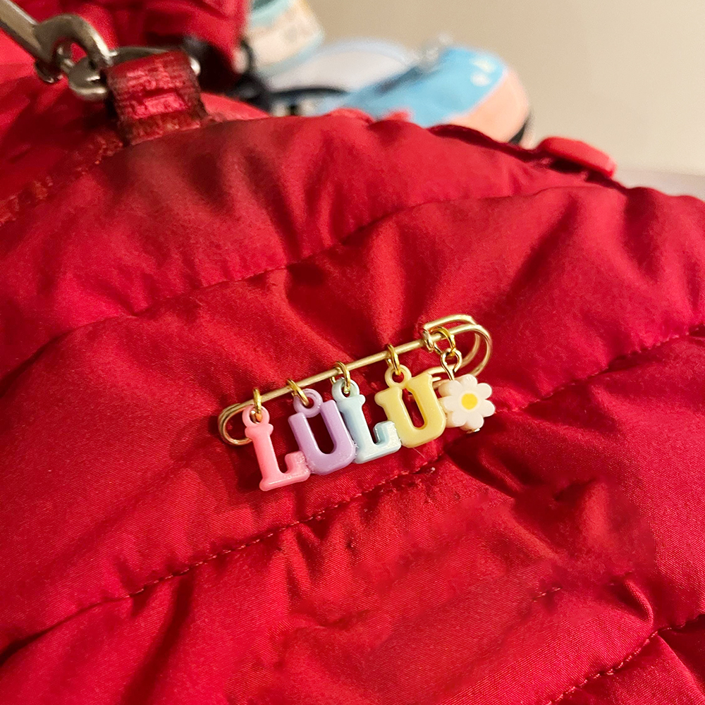 Personalized Colorful Letter Badge Safety Pin | CWToy132