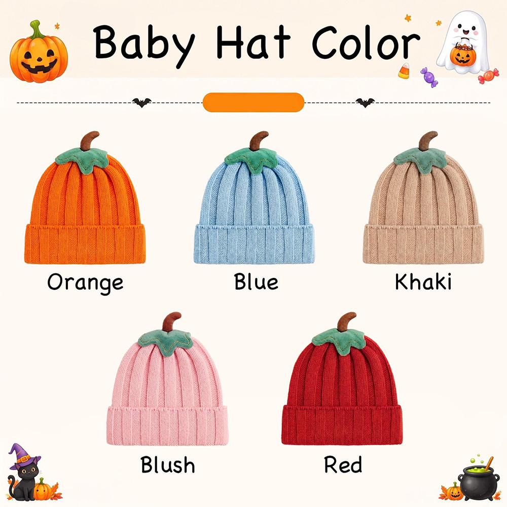 Personalized Embroidered Pumpkin Wool Beanie | CWHalloween126